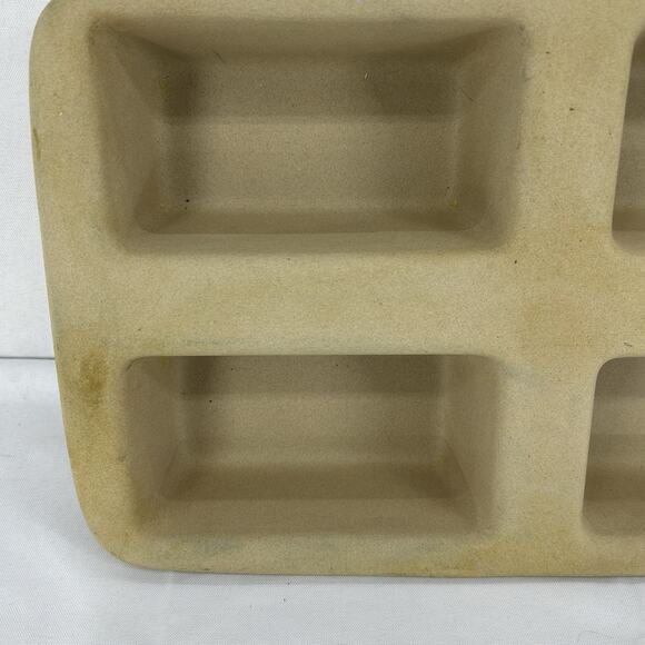 Pampered Chef Mini 4 Loaf Stoneware Bread Pan 15"x 9" FHC Classics VGUC - Picture 2 of 12